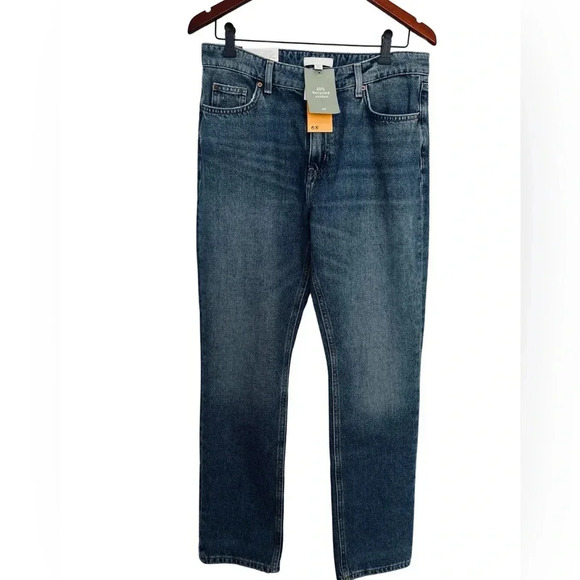 NWT H&M high rise denim blue jeans size 8 - Picture 1 of 7